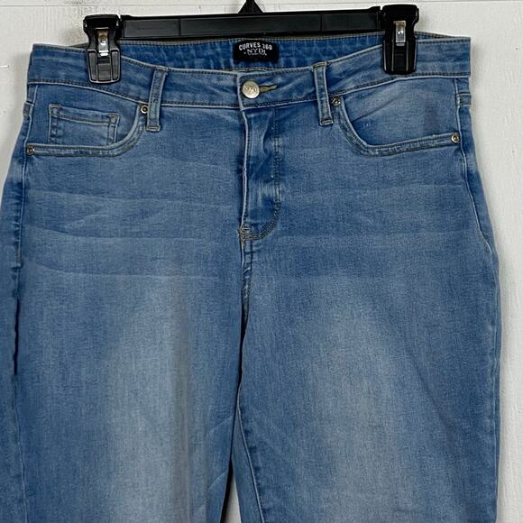 NYDJ Curves 360 Slim Straight Ankle Jeans Size 8 Short - Picture 2 of 7